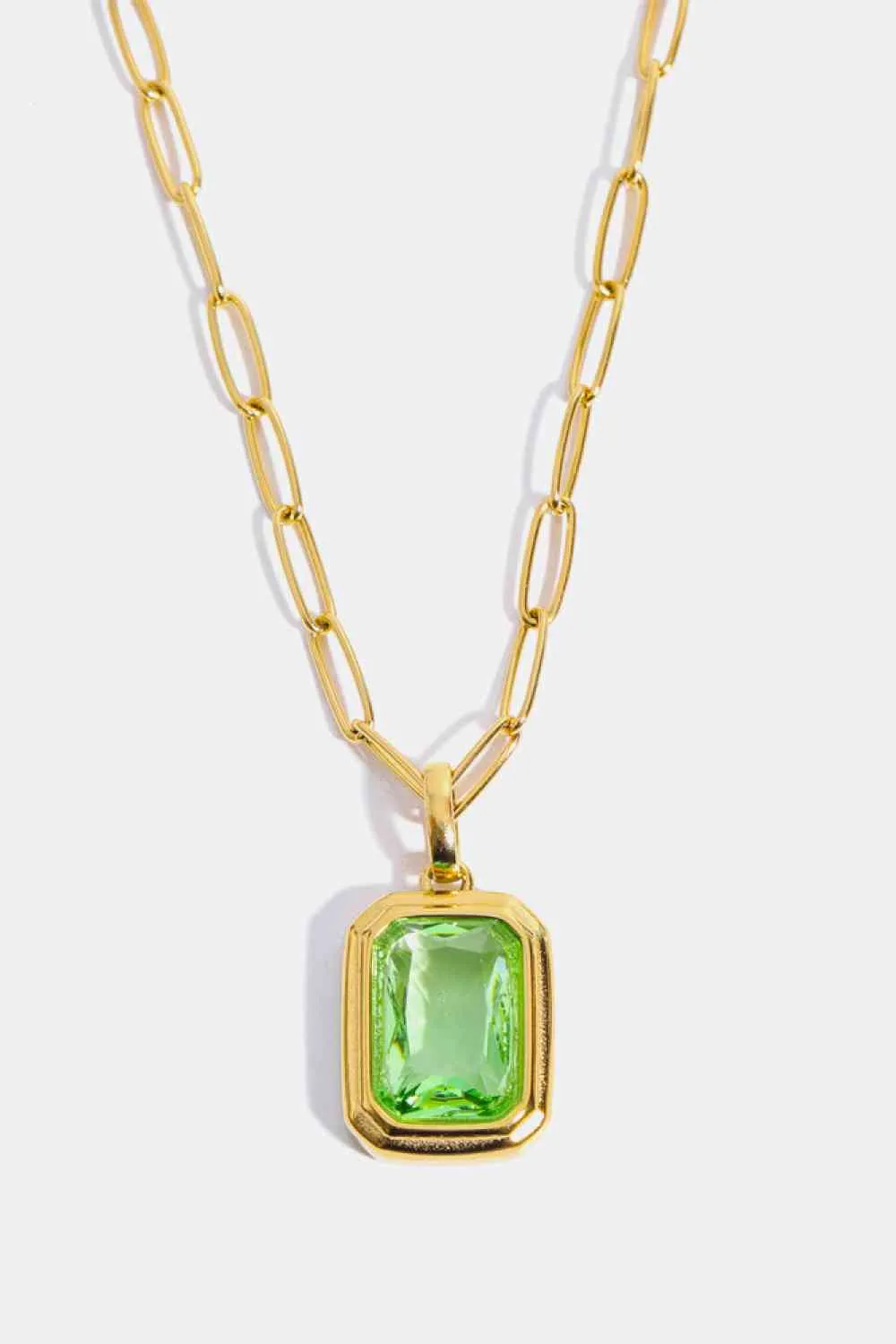 18K Gold-Plated Chain Geometric Necklace