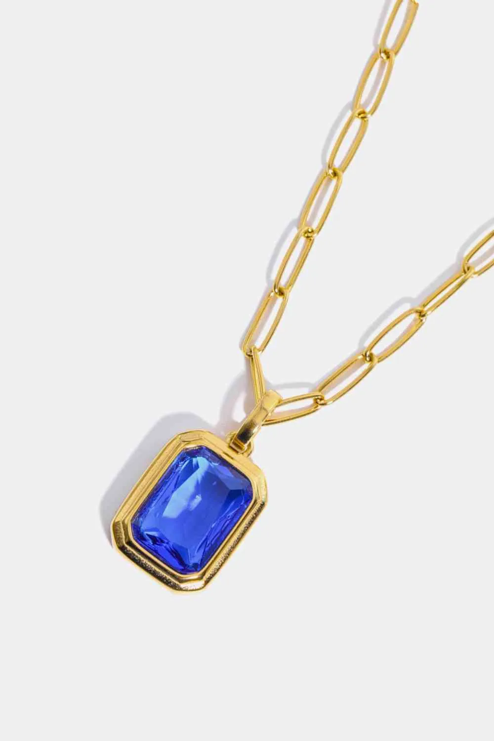 18K Gold-Plated Chain Geometric Necklace