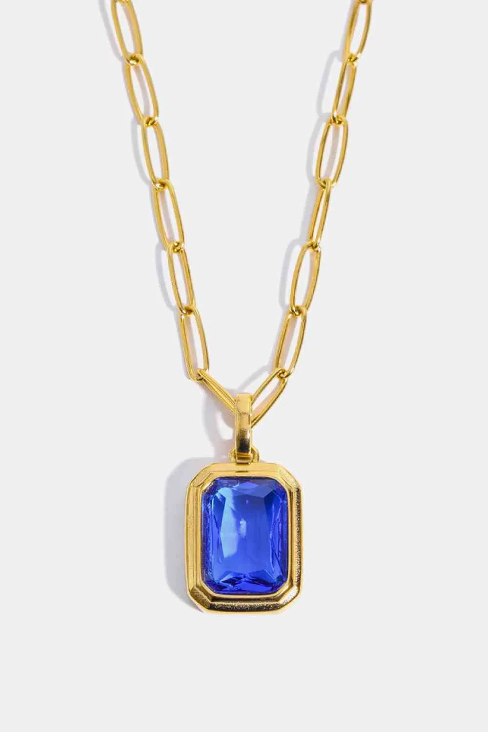 18K Gold-Plated Chain Geometric Necklace