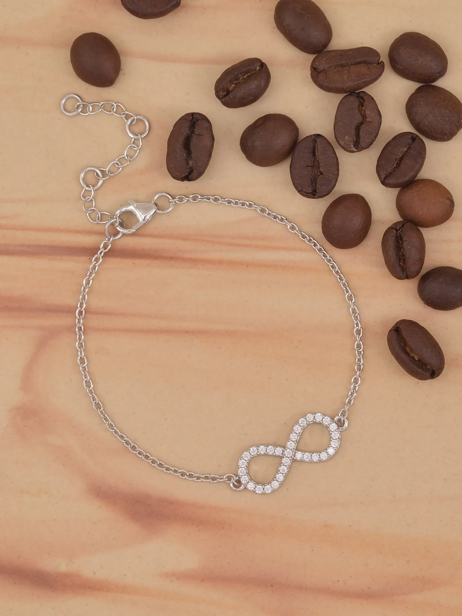 American Diamond Infinity Bracelet