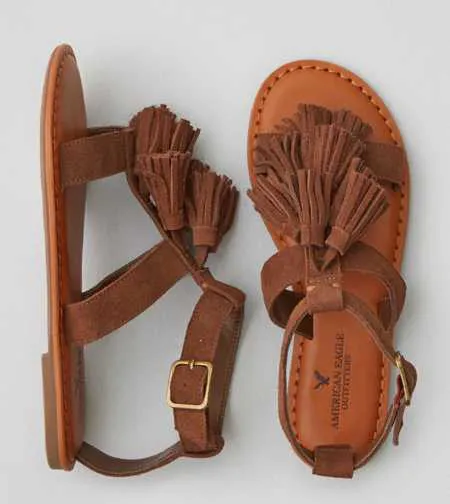 American Eagle Outfitters AEO TASSEL T-STRAP SANDAL