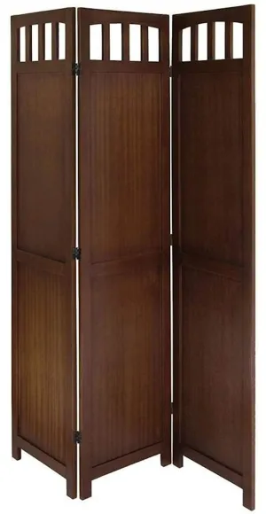 Artesia Handcrafted 3 Panel Premium Quality Wooden Room Partition/Wooden Room Divider/Wooden Screen (L-54 in x W- 0.75 in x H-72 in)