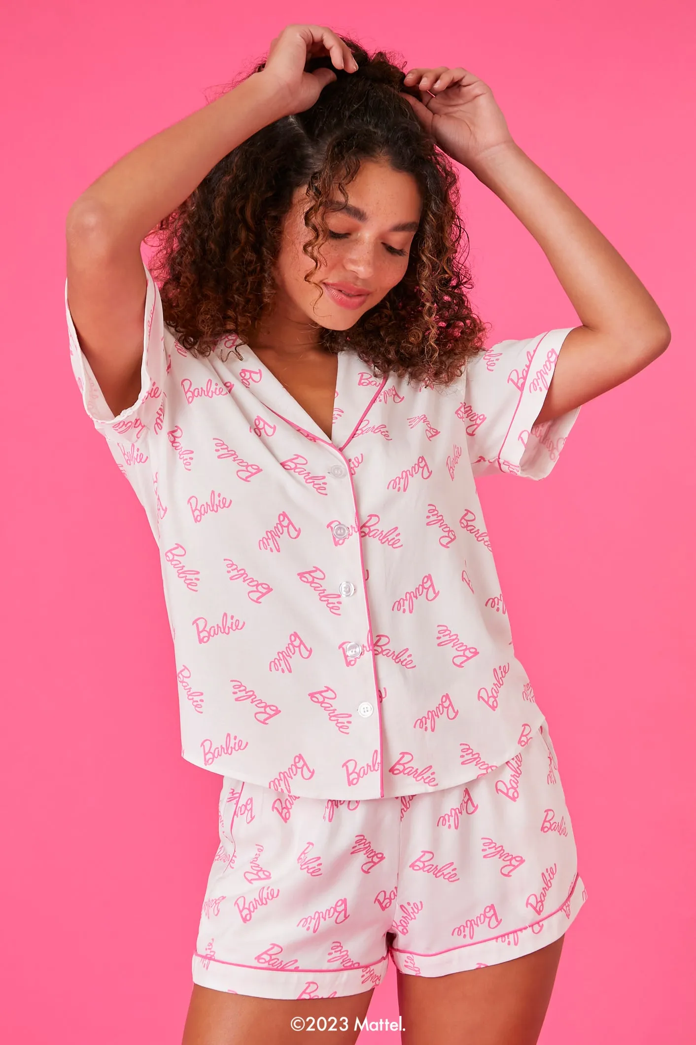 Barbie Shirt & Shorts Pajama Set