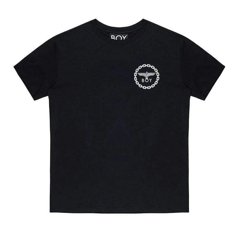 BOY EAGLE BACKPRINT T-SHIRT - BLACK/WHITE