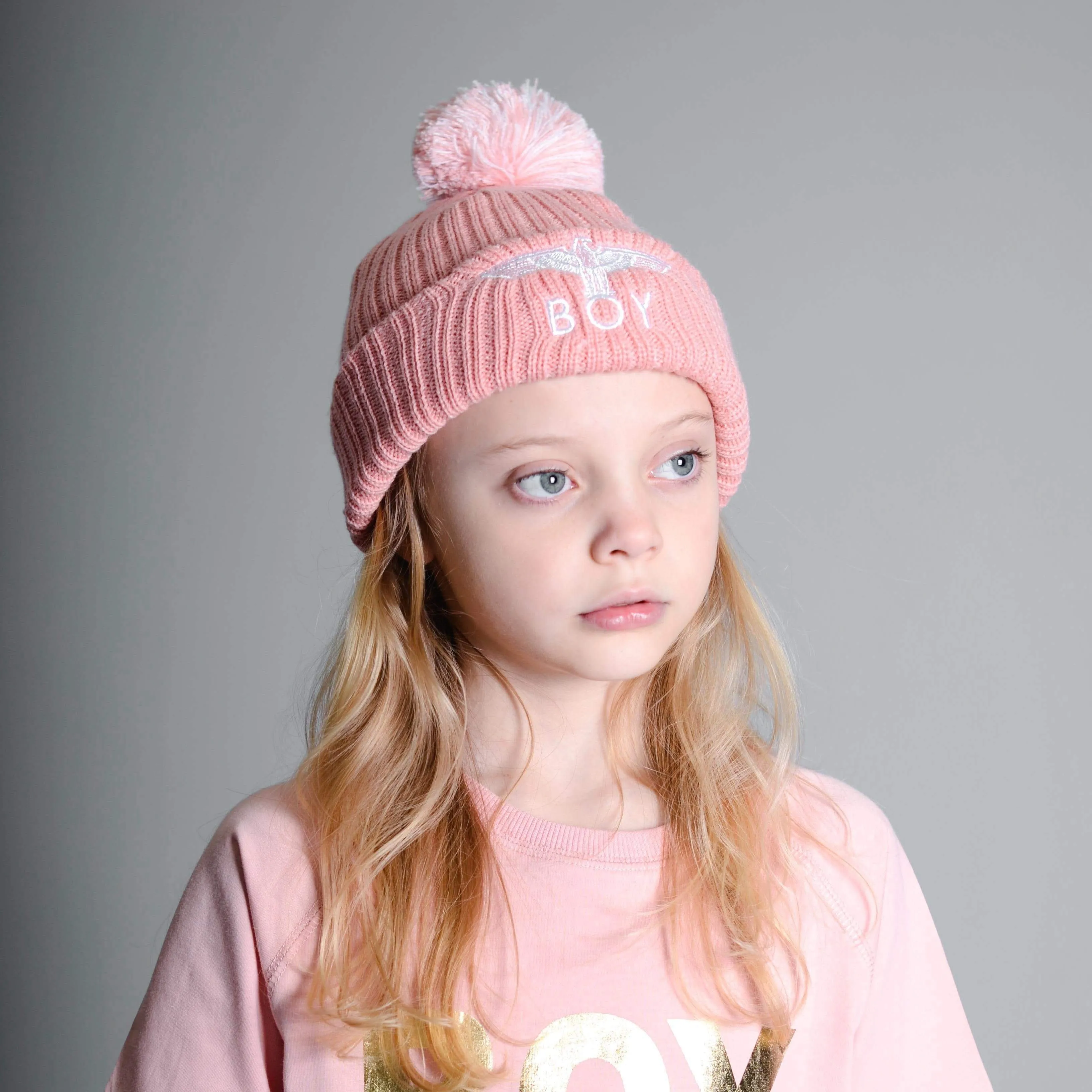 BOY EAGLE KIDS BEANIE - PINK