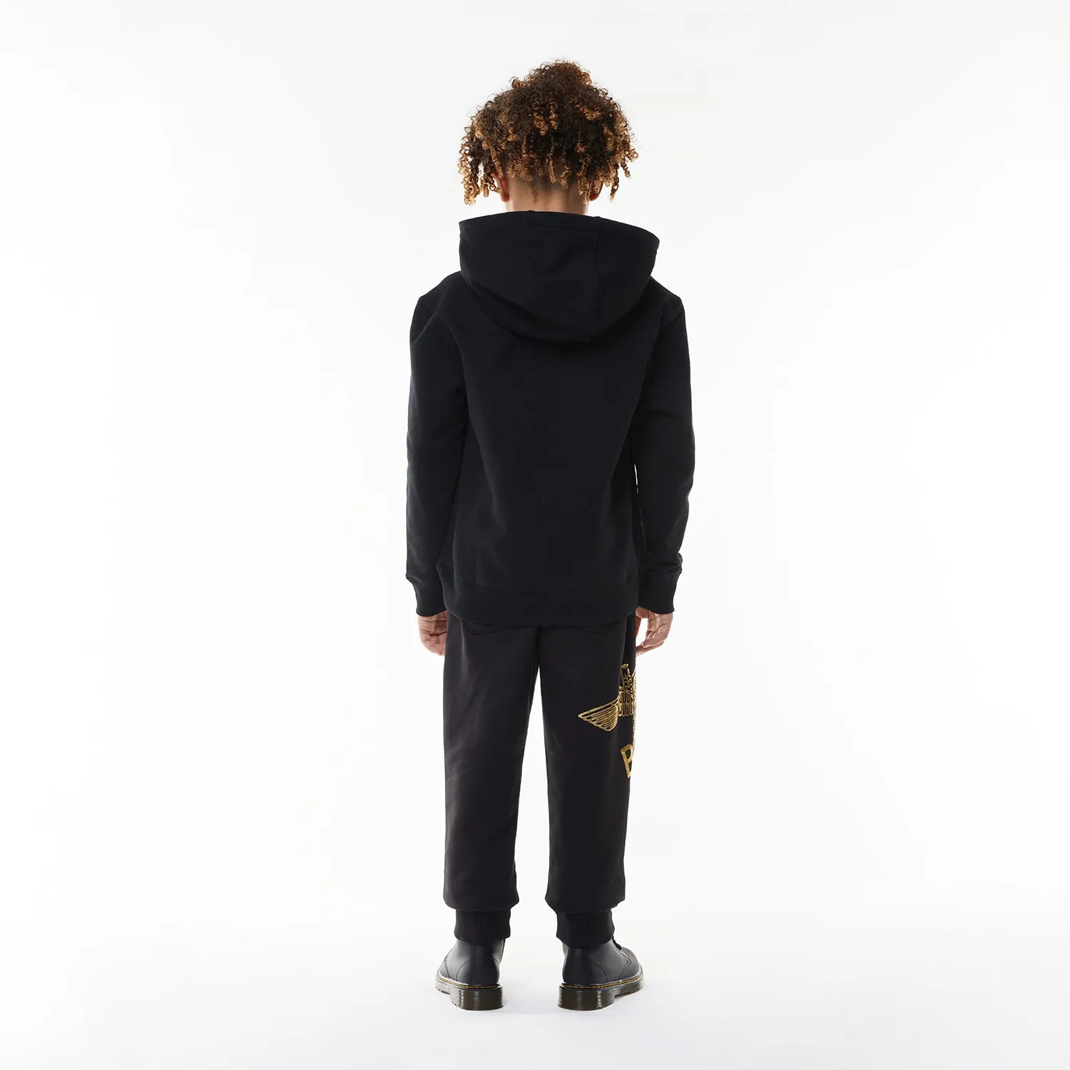 BOY EAGLE KIDS HOODIE BLACK/GOLD