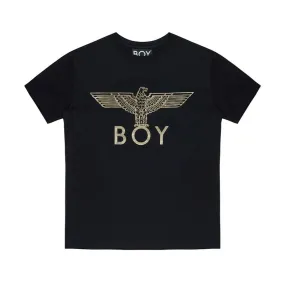 BOY EAGLE T-SHIRT - BLACK/GOLD