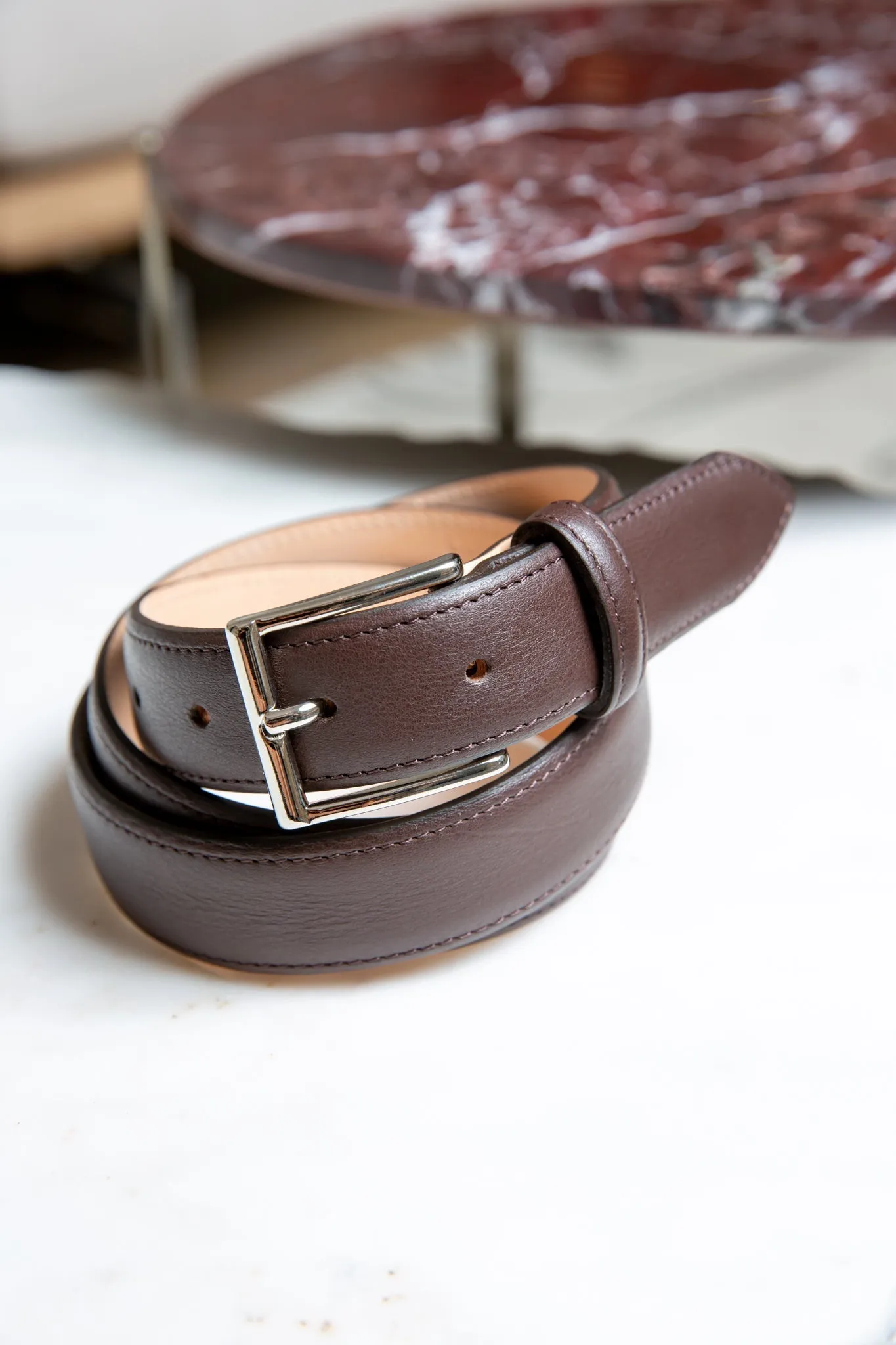 Ceinture Cesar en cuir - Marron