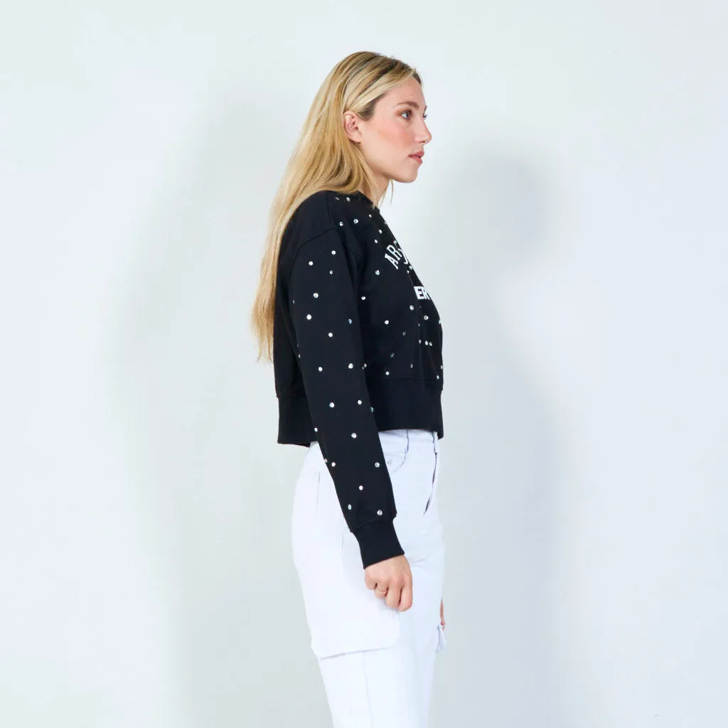 Chic "Arizona Wonder" studded sweatshirt wholesale