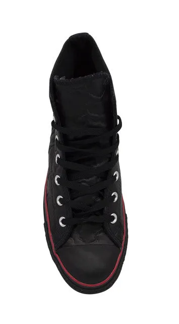 Converse Chuck Taylor Africas Hi Black Leather Lace Up Unisex Plimsolls 103483