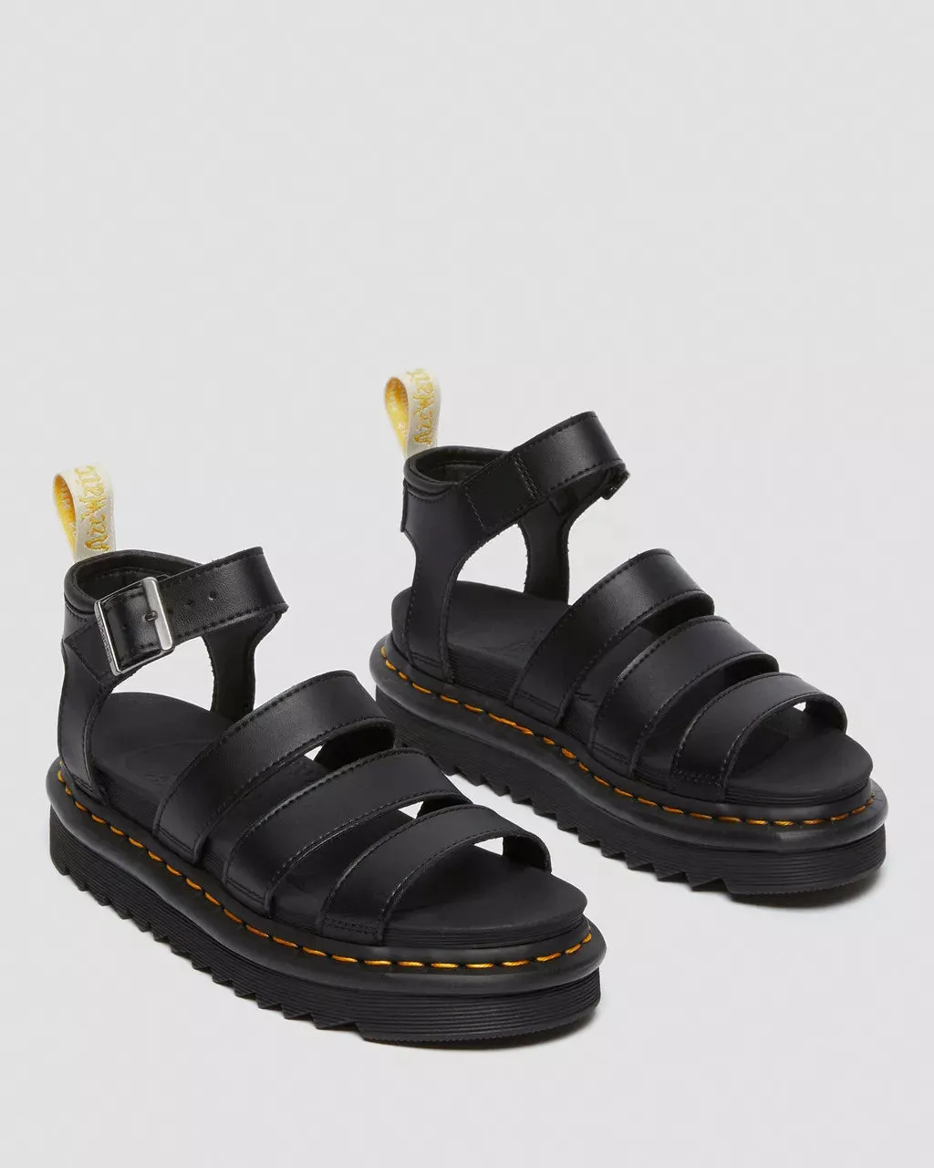 Doc Martens Women's VEGAN BLAIRE FELIX GLADIATOR SANDALS (Black Rub Off)