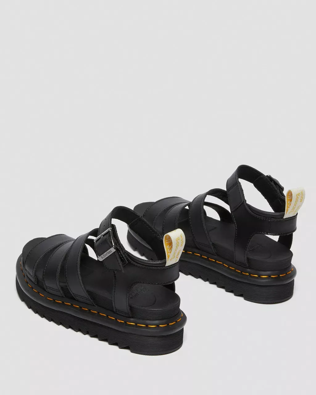 Doc Martens Women's VEGAN BLAIRE FELIX GLADIATOR SANDALS (Black Rub Off)