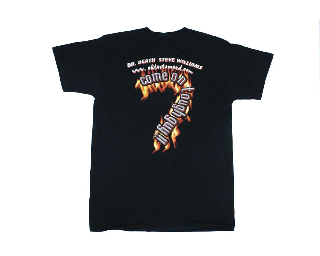 DR. DEATH STEVE WILLIAMS FLAME SKULL T-SHIRT MED