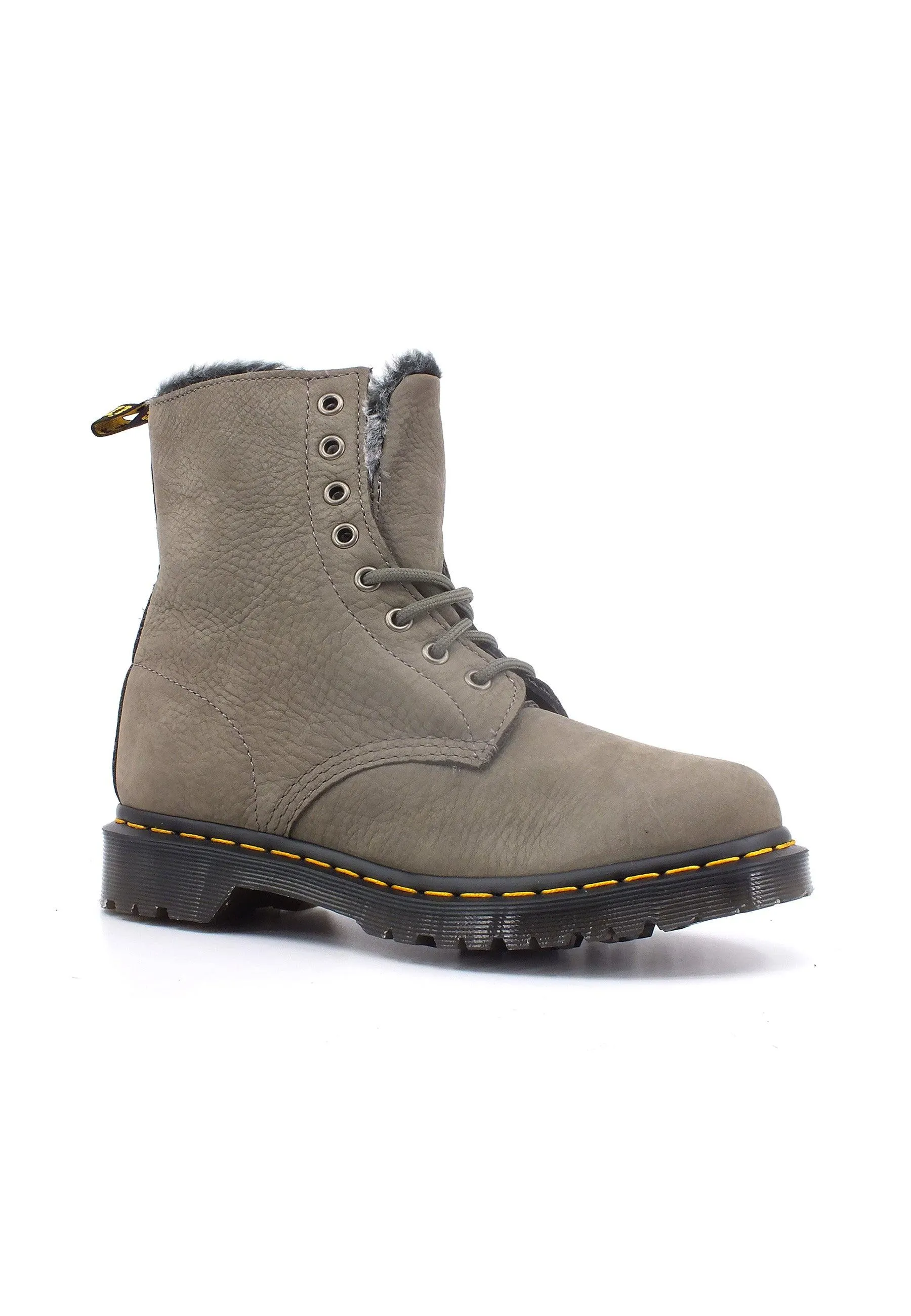 DR. MARTENS Stivaletto Anfibio Pelo Donna Nickel Grey 1460-SERENA-30953059