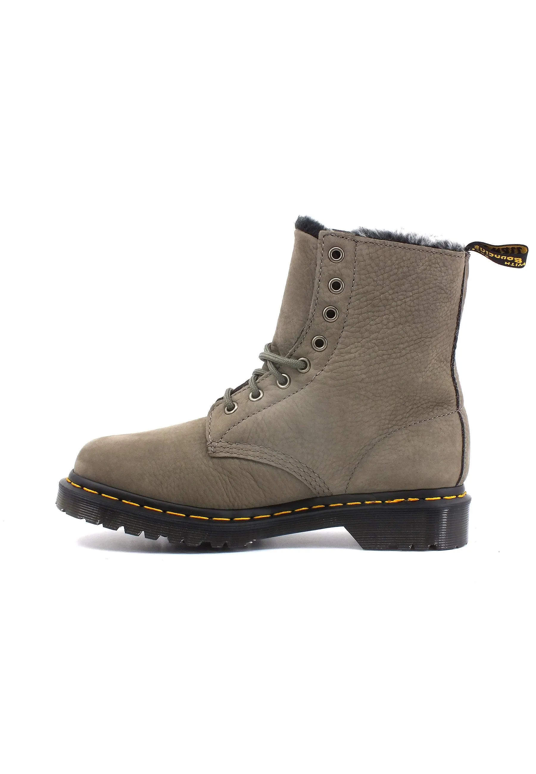 DR. MARTENS Stivaletto Anfibio Pelo Donna Nickel Grey 1460-SERENA-30953059