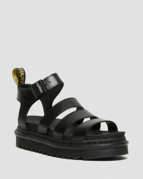 Dr. Martens Women's BLAIRE BRANDO LEATHER STRAP SANDALS (Black)