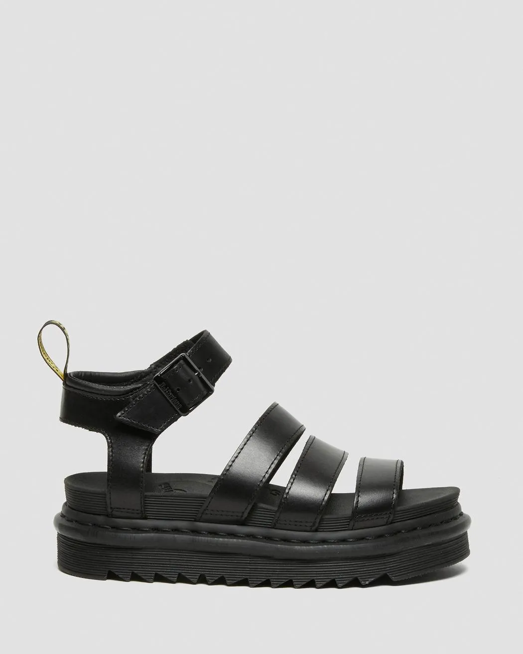 Dr. Martens Women's BLAIRE BRANDO LEATHER STRAP SANDALS (Black)