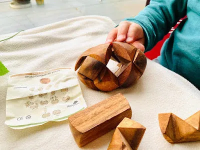 Fathers Day gift Brain teaser puzzle Football shaped challenge-see if Dad can put it back together-Fun