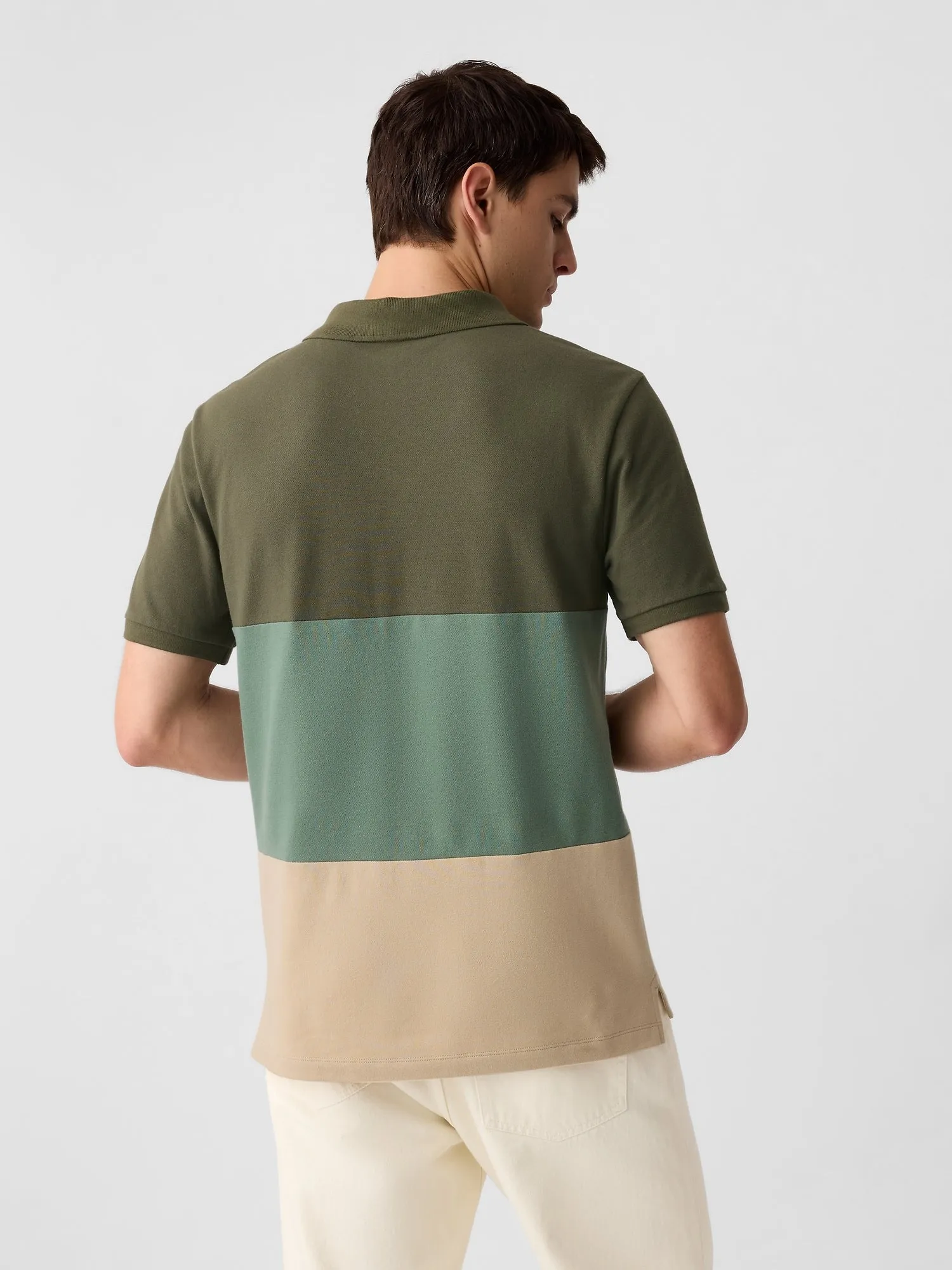 Gap Logo Stretch Pique Polo Shirt