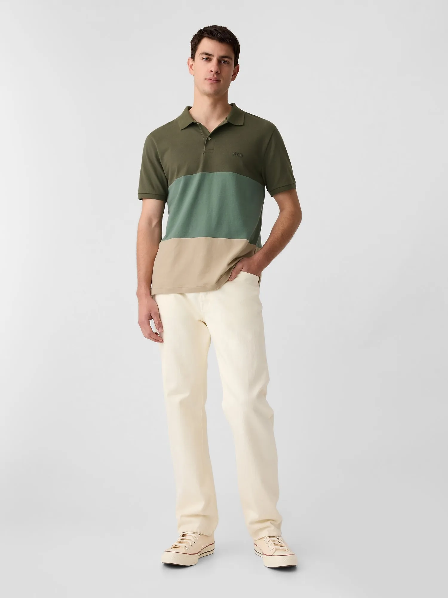 Gap Logo Stretch Pique Polo Shirt