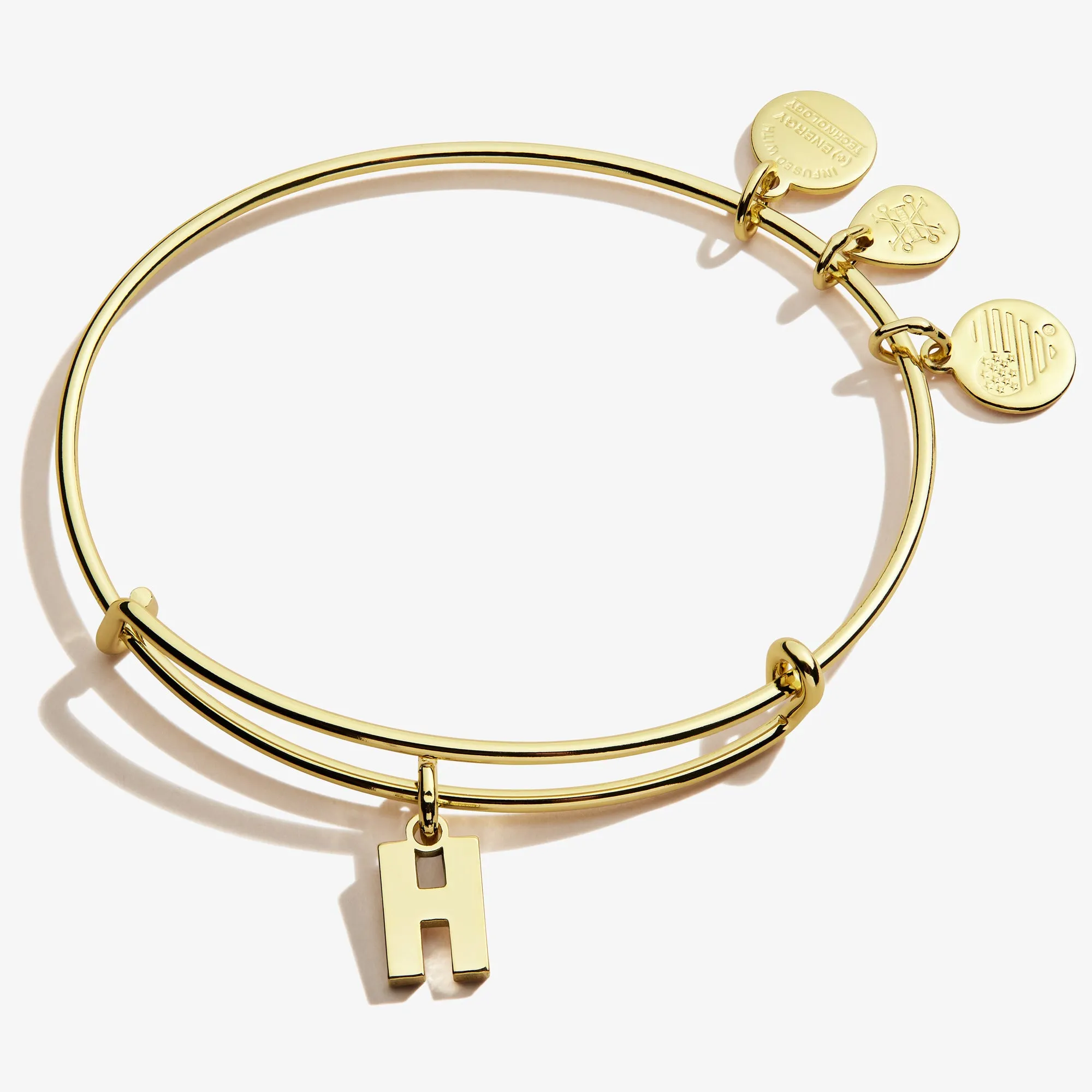 Initial H Charm Bangle