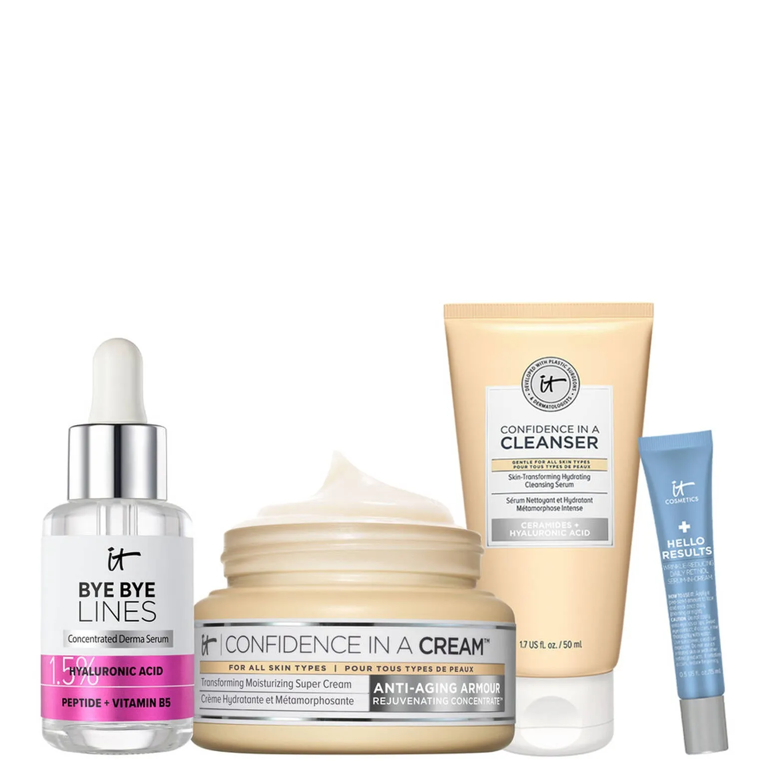 IT Cosmetics Rejuvenating 4-Piece Gift Set for Radiant Skin - Ultimate Skincare Collection