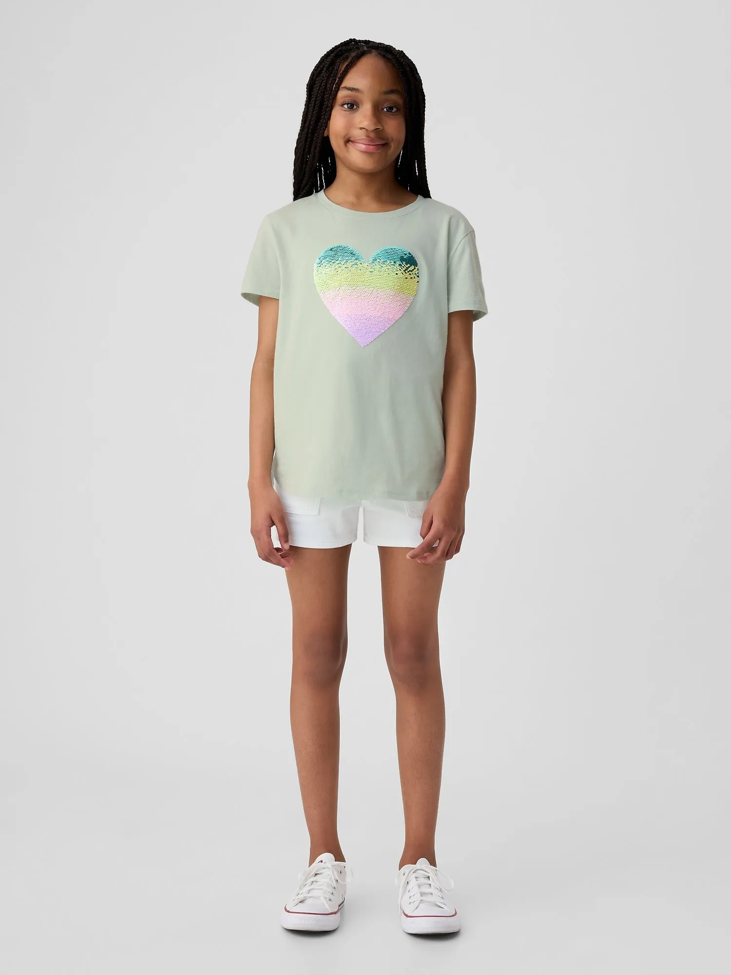 Kids Flippy-Sequin Graphic T-Shirt