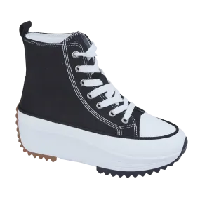 Ladies Classic Black and White Hi Tops Platform Urban Jacks