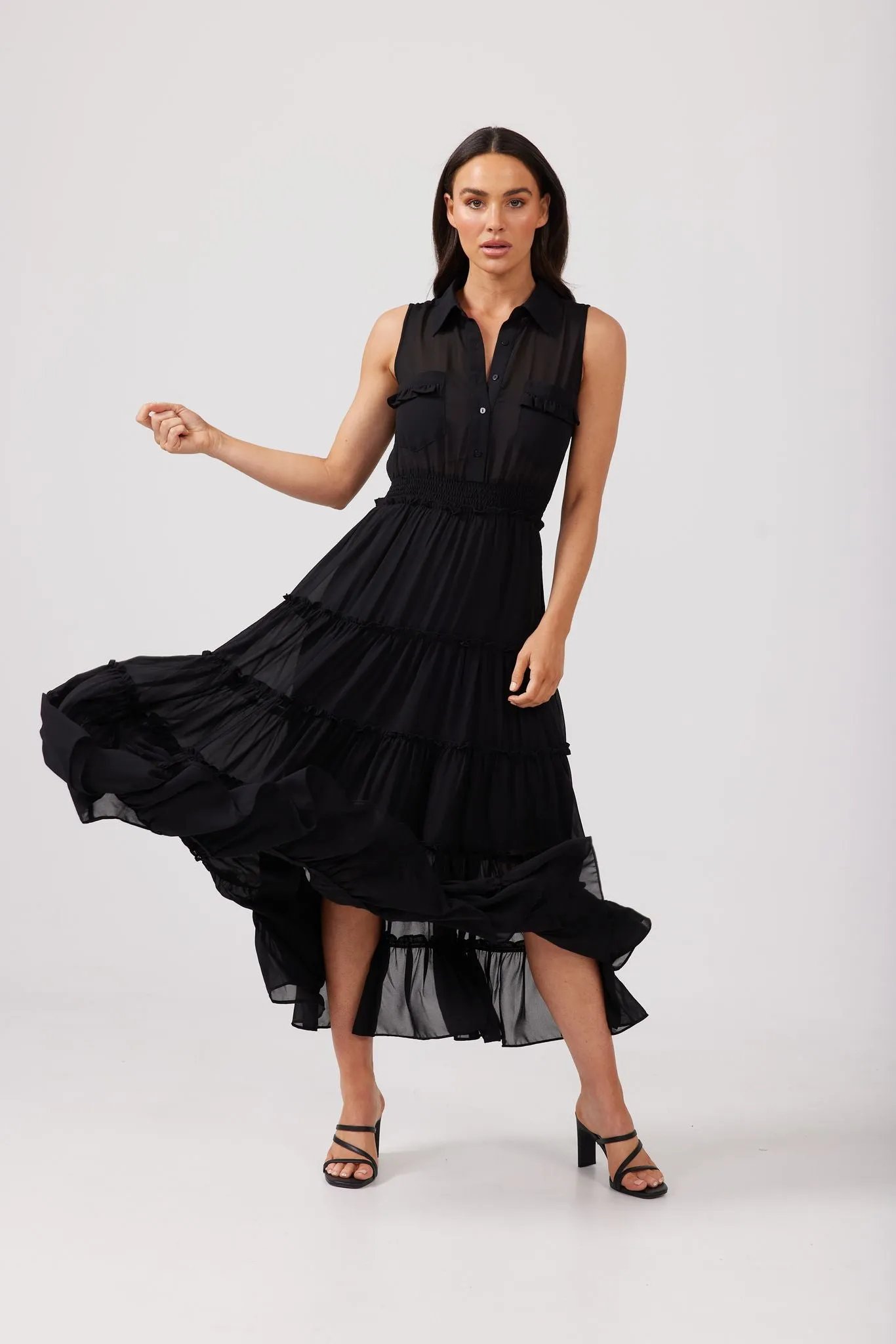 Lido Sleeveless Dress (Black)