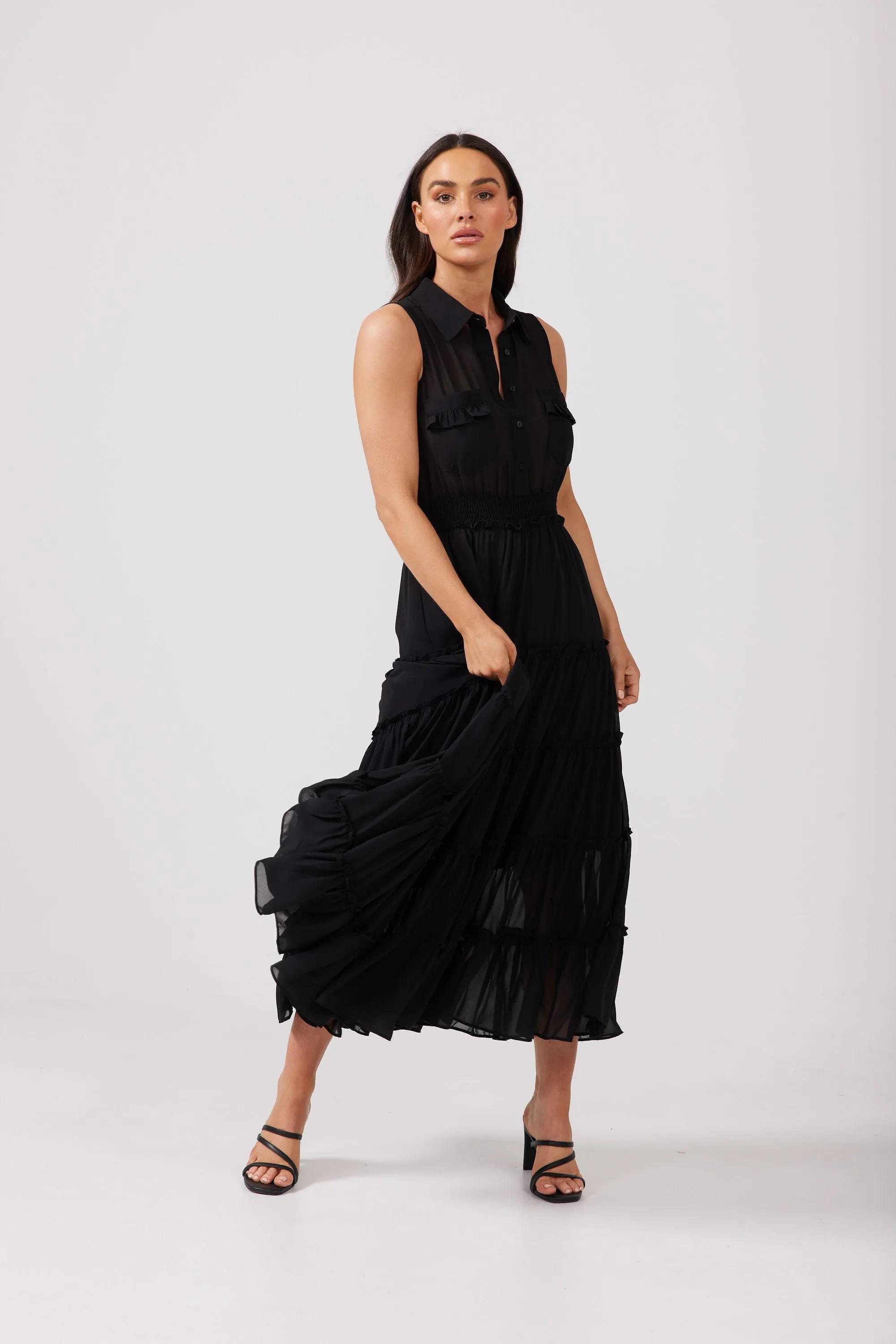 Lido Sleeveless Dress (Black)