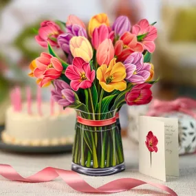 Life Sized Pop-Up Flower Bouquet: Festive Tulips