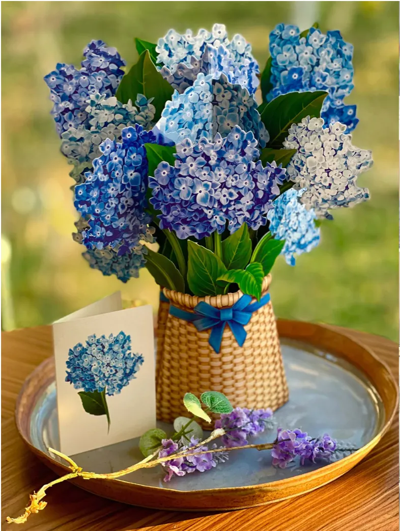 Life Sized Pop-Up Flower Bouquet: Nantucket Hydrangeas