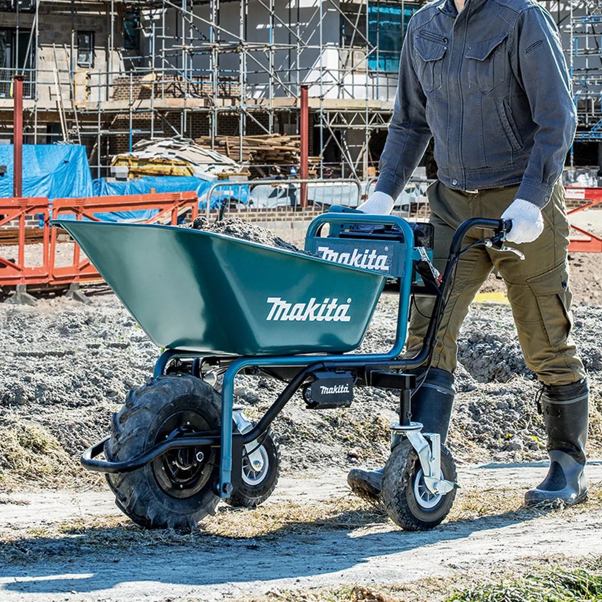 Makita DCU180PTX3 18V Brushless Wheelbarrow Pipe Frame with 2 x 5.0Ah Battery & Charger