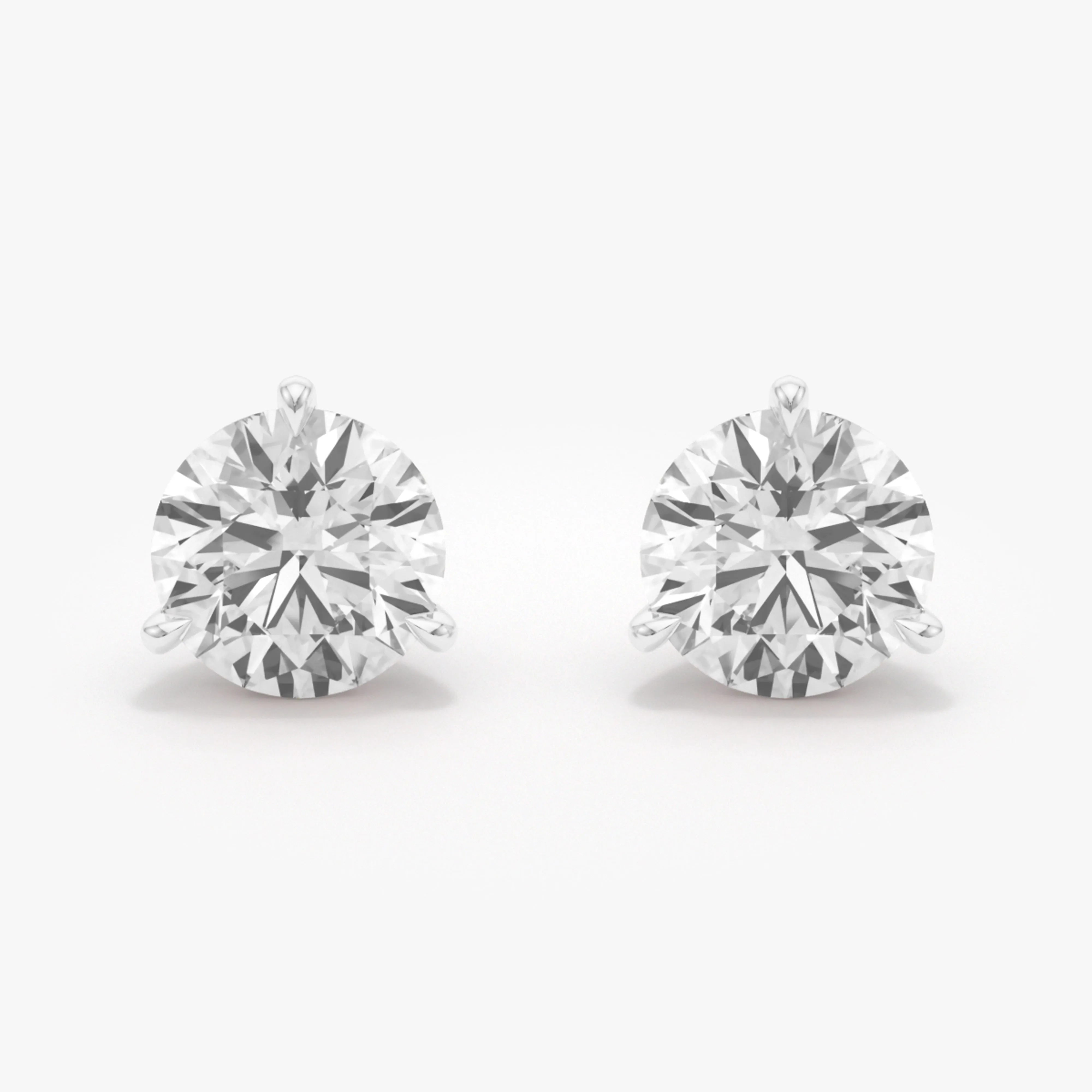 Round Brilliant Diamond Stud Earrings