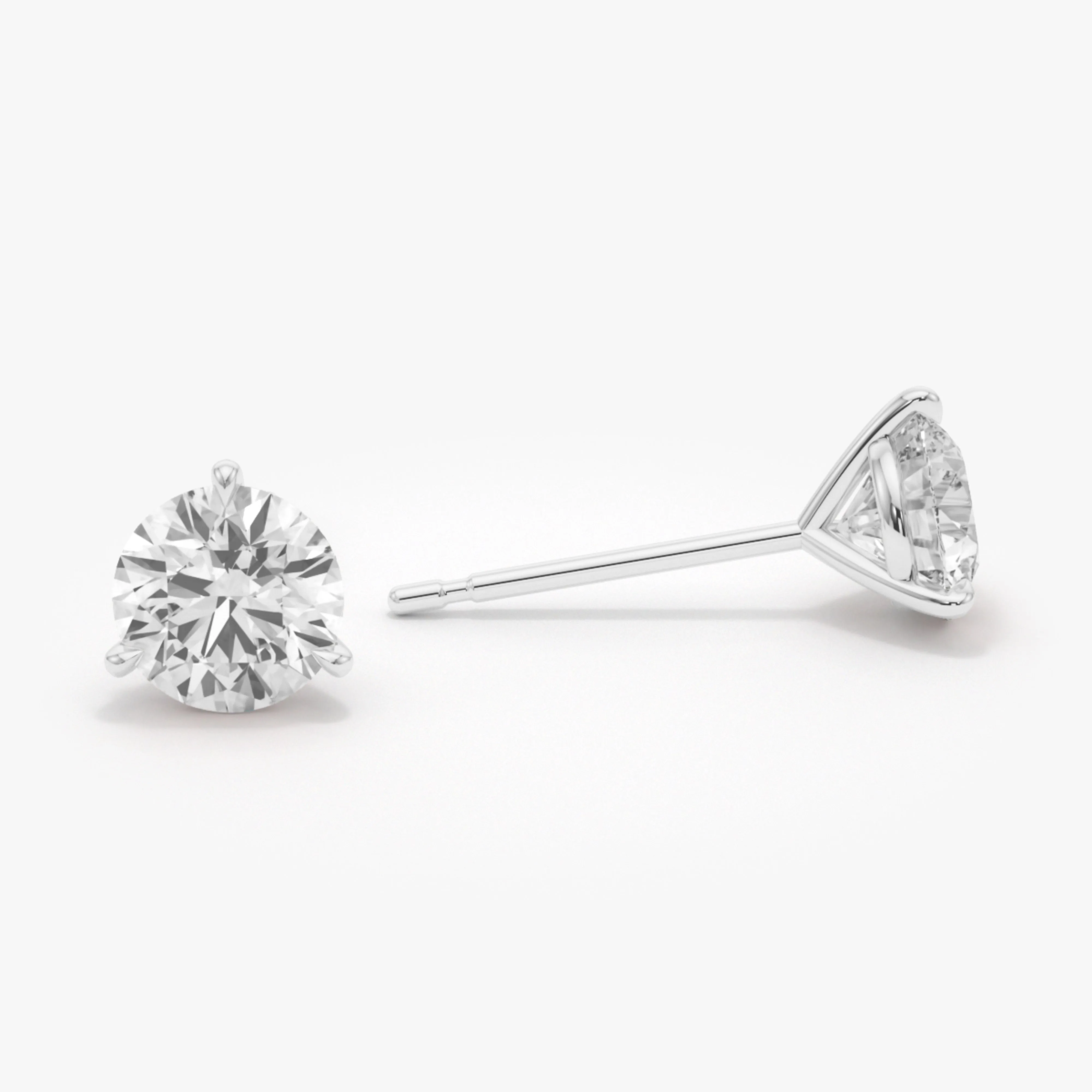 Round Brilliant Diamond Stud Earrings