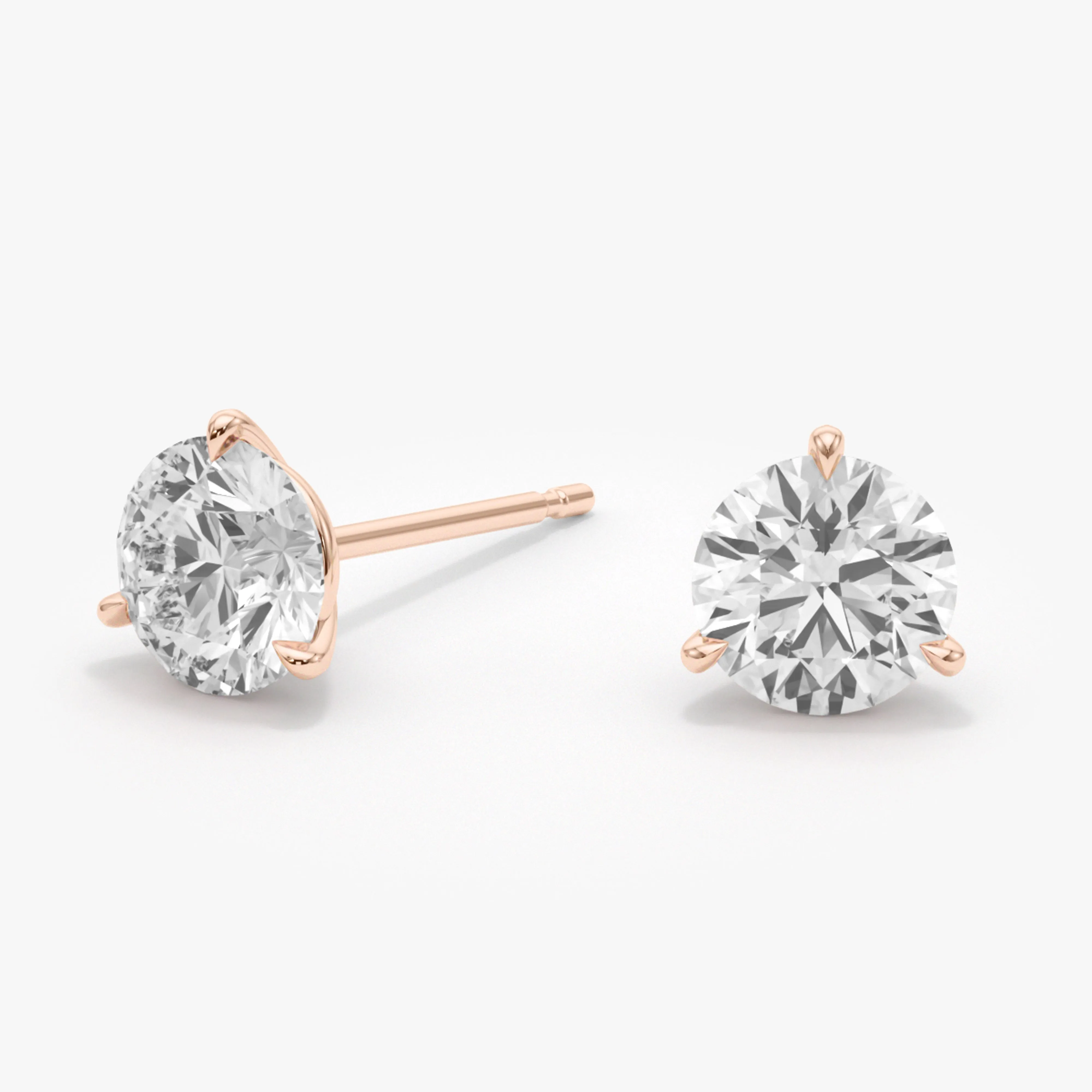 Round Brilliant Diamond Stud Earrings