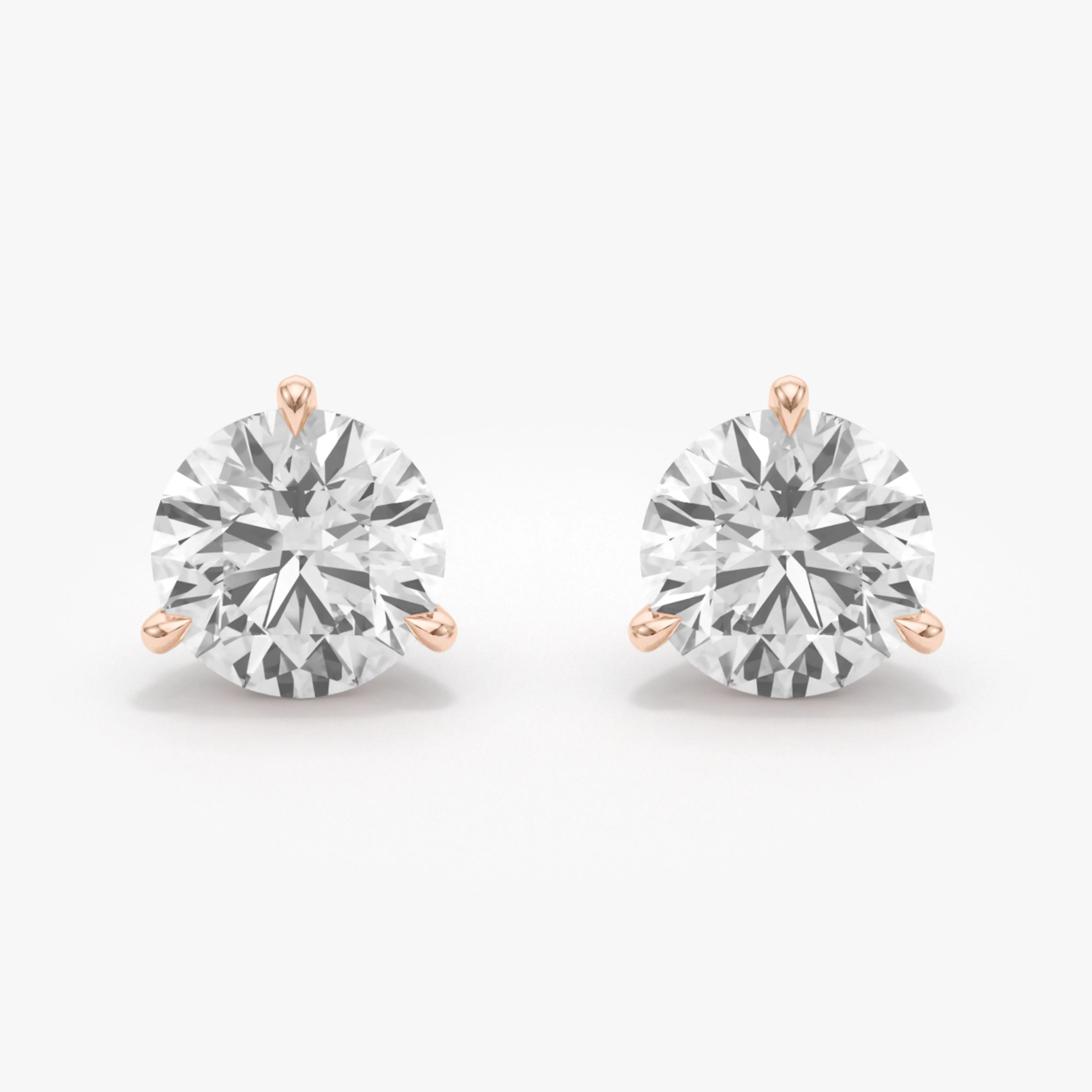 Round Brilliant Diamond Stud Earrings