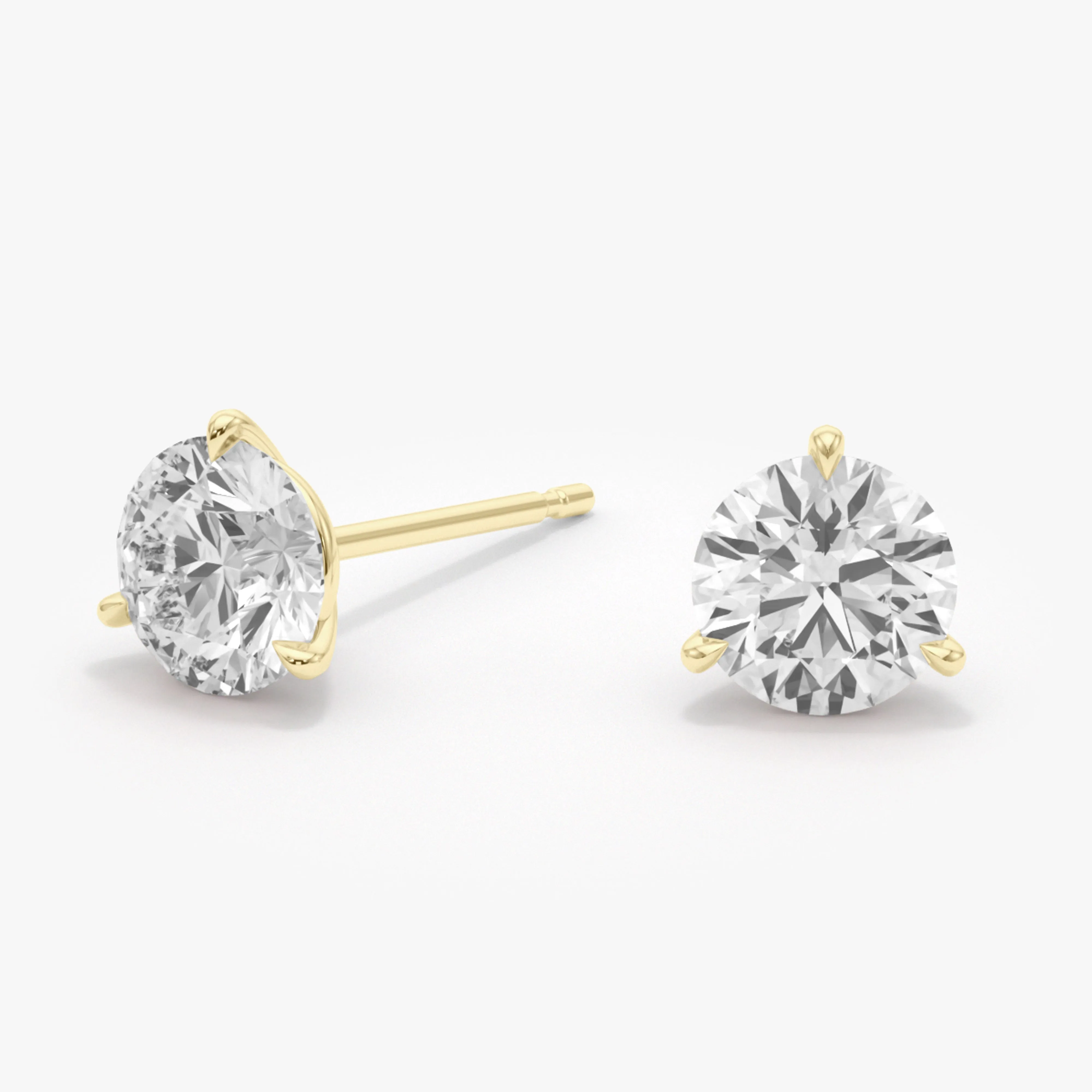 Round Brilliant Diamond Stud Earrings