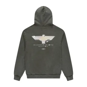 SPRAY PAINT EAGLE HOODIE - KHAKI