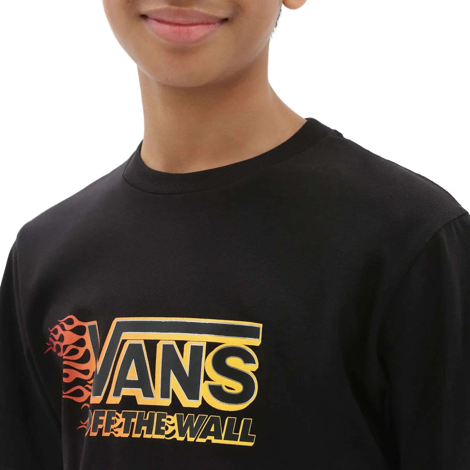 T-Shirt Vans BY Metallic Flame Ss Black - Kids