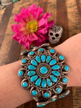 Turquoise Cluster Cuff