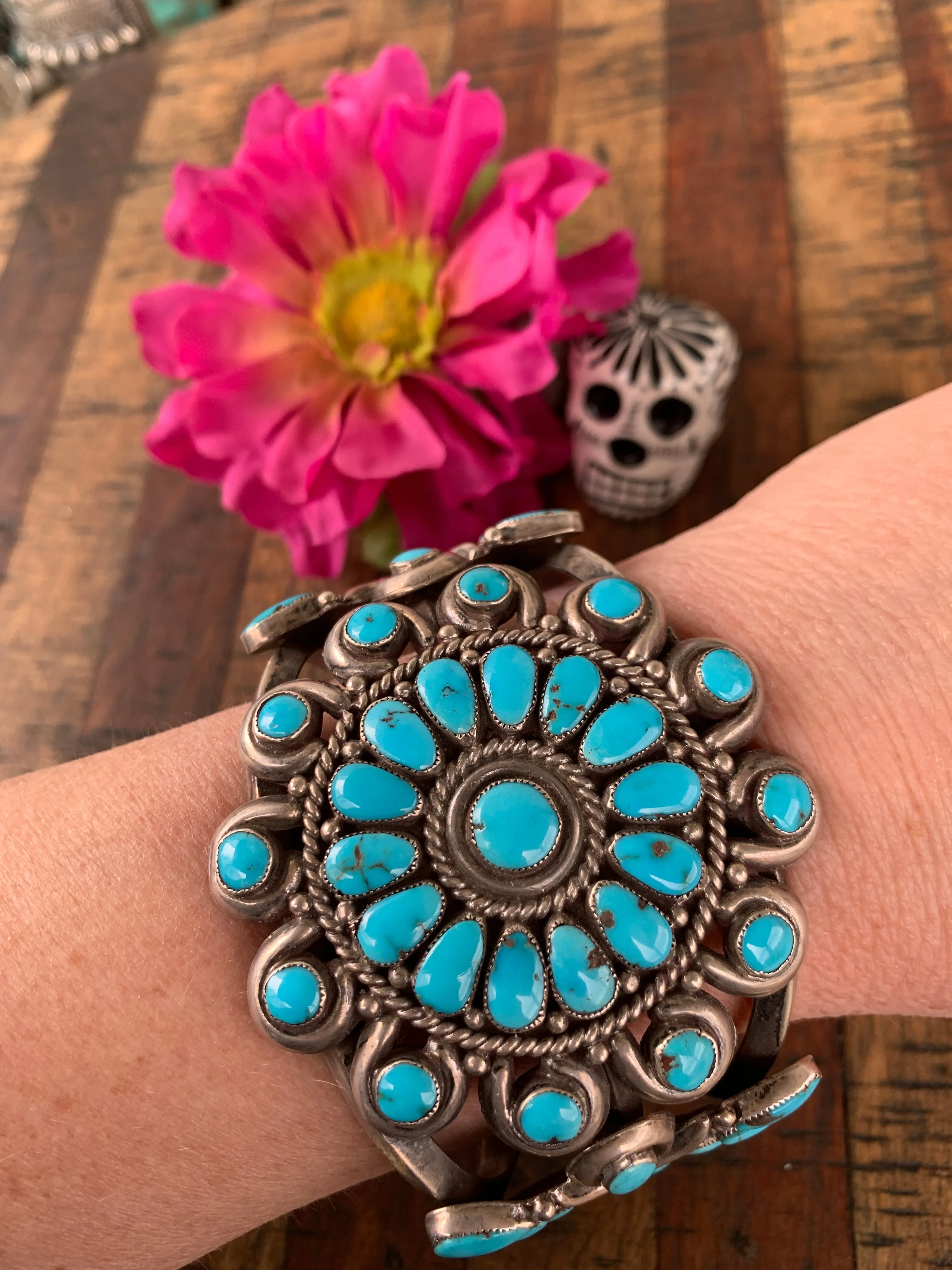 Turquoise Cluster Cuff