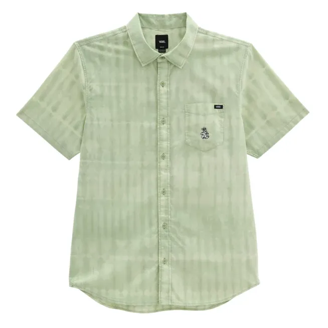 Vans Piece Of Mind Woven SS short sleeve shirt VN0A5KMNYV91 celadon green-tie dye