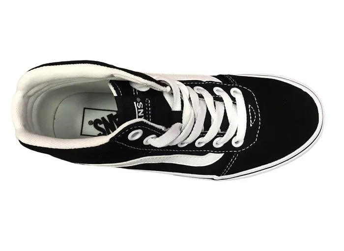 Vans women's sneakers shoe with Ward Hi wedge in canvas VN0A4BUC1WX1 black white