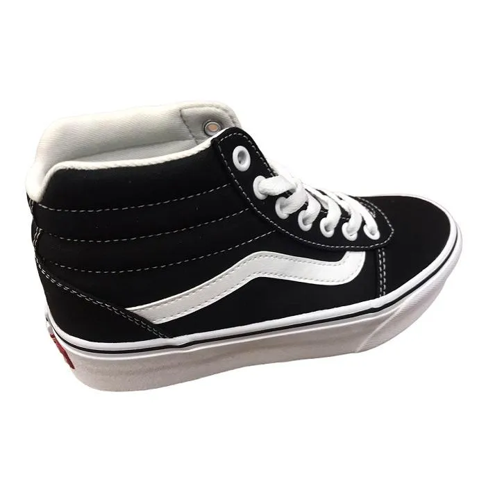 Vans women's sneakers shoe with Ward Hi wedge in canvas VN0A4BUC1WX1 black white