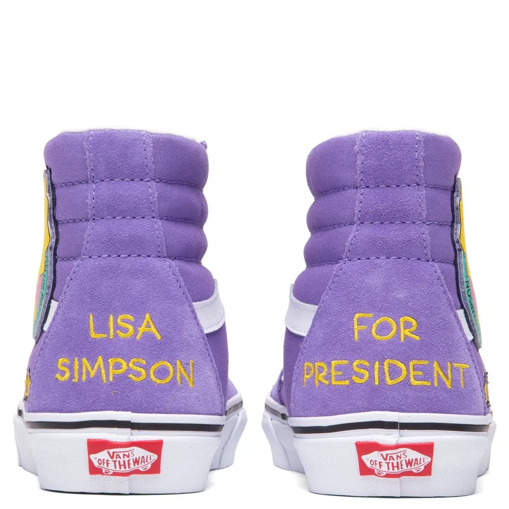 Vans x The Simpsons Sk8-Hi - Lisa 4 Prez